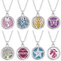 DIY Aromatherapy Necklace Open Locket Jewelry Perfume Essential Oil Diffuser Pendant Magnetic Stainless Steel Aroma Box Necklace. 