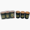 HomeBox Tea Coffee Sugar Jar - Set of 3 Best Kitchen Jars Set. 