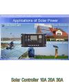 PWM 10A 20A 30A Solar Charge Controller 12V 24V LCD Display Dual USB Solar Panel Charger. 