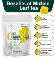 Mullein Leaf Tea for Lungs Cleanse and Immune Support, 100% Natural, Caffeine Free, 40 Tea Bags. 