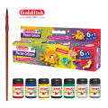 Goldfish Poster Colour 6+1 (Free Paint Brush) 7 different shades 15ml Each Best Quality Colors Silver Special shade add (7 Bottles in a box). 