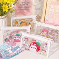 Waterproof Transparent Pencil Case Large Capacity PVC Pen Bag Korean Style Cute Cartoon Travel Pouches Kawaii Cosmetic Bag Makeup Storage School Supplies. 
