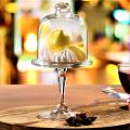 Imported Quality Mini Patisseries Cake Stand Glass Plate with Glass Dome Cover. 