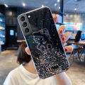 Phone Case Samsung Galaxy S22 Shiny Ring Back Cover Glitter Soft Transparent Hello Kitty Cases for Samsung S22 Back Cover Stars Moon Girls. 