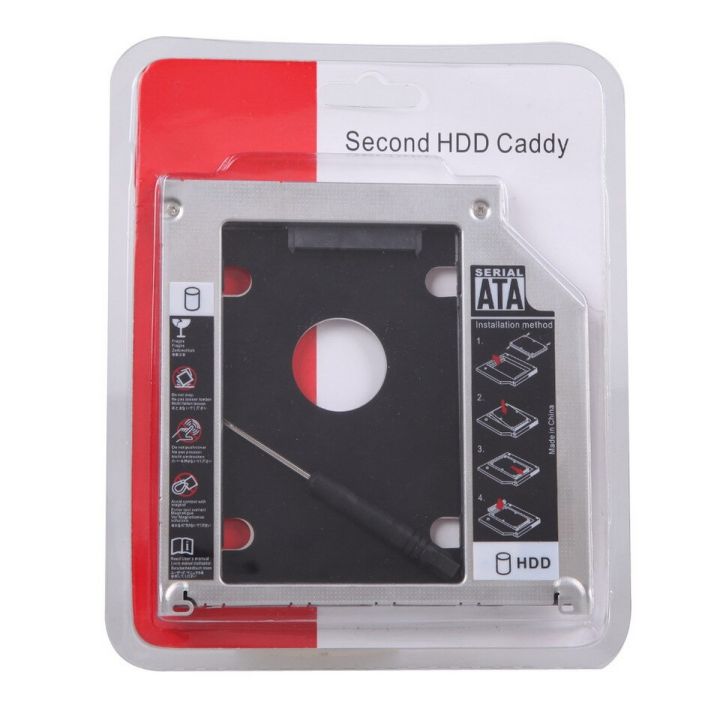 12.7mm 2.5" SATA   Second   Fat SSD HDD Caddy Laptop Optical Drive Bay Aluminum Adapter