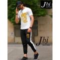 Summer Skelton Printed Tracksuit For Men Round Neck T Shirt For Mens Trouser With Printed Cap Tracksuit for Men. 