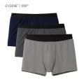 Code Boxer For Men Pack of 3: Random Colors. 