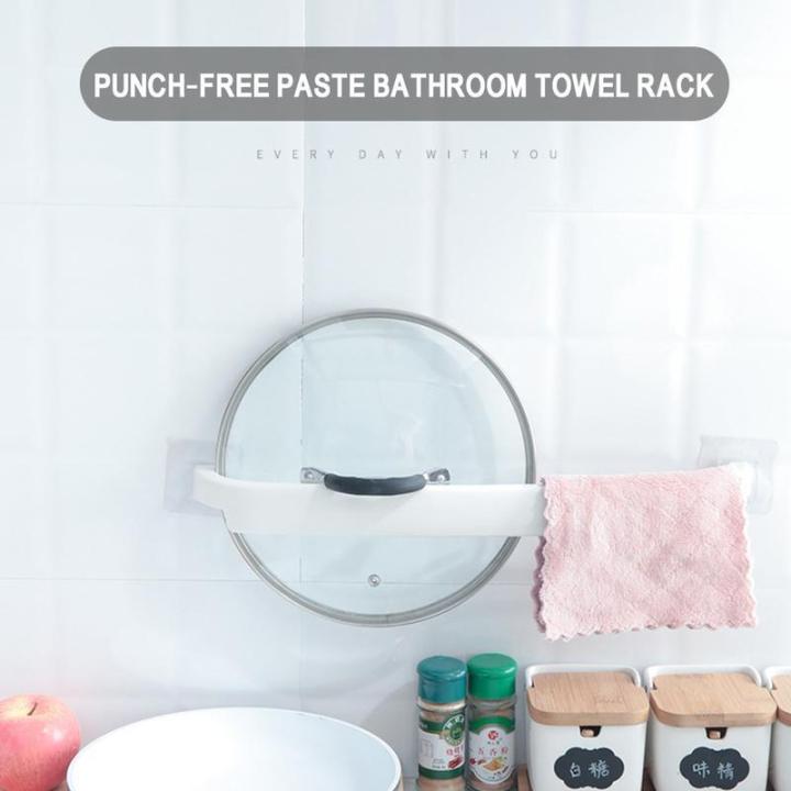 Towel%20Household%20Facks%20And%20Kitchen%20Towel%20Plastic%20Wall%20Mounted%20Home%20Bathroom%20Frame%20Adhesive%20Simple%20Bathroom%20Dispenser%20Hanging%20Towel%20Rack%20Kitchen%20-%20Image%202
