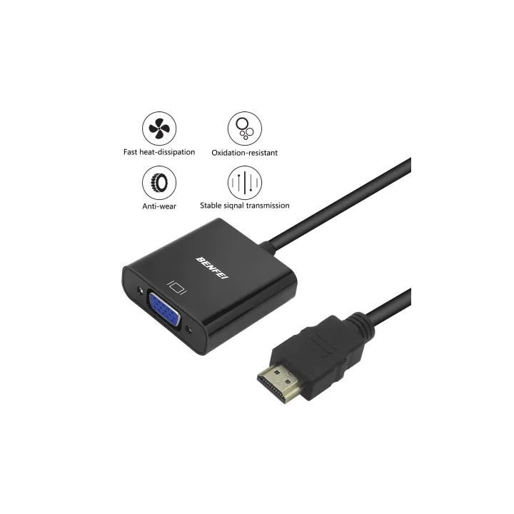 Benfei%20HDMI%20to%20VGA,%20Benfei%20Gold-Plated%20HDMI%20to%20VGA%20Adapter%20(Male%20to%20Female)%20-%20Image%203