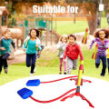 Flying EVA Foam Rocket Foot Launcher Toy For Kids - Two People Battle Set - Multi Color. 
