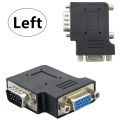 Lron Screw VGA 15Pin Male To Female 90 Degree Bend Adapter TV Computer Monitor VGA Interface Special Angle DB15P Adapter. 