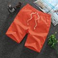 Summer Men's Fishbone Print shorts pants Cotton Loose Casual Fashion Beach pantalones cortos Joggers Streetwear short homme. 