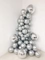 10 pcs 10 inch Original Shiny Silver Chrome Balloons Genuine Solid Metallic Chrome Silver Balloon High Quality Latex Balloon  Birthday Party Decoration, Wedding. 