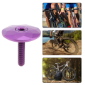Bicycle Headset Cap MTB Road Bike Stem Headset Top Cap Cover with Screw for 28.6mm Fork Head Tube,Purple. 