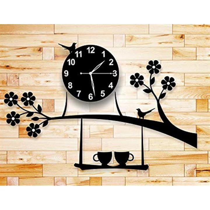 Wall Clock Cup Tree "Stylish Clock Wall for Room: New and Fancy Clocks for Bedroom and Drawing Room" "Stylish Wall Clocks for Rooms: Enhance Your Bedroom and Drawing Room with a Fancy Pendulum Clock"