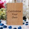 Novelty Gifts For Celebrate Customize Your Own Wooden Notebook Birthday Boys And Girls & Pen Engraved Your (Picture Name & Text) (Unique Gift Item). 
