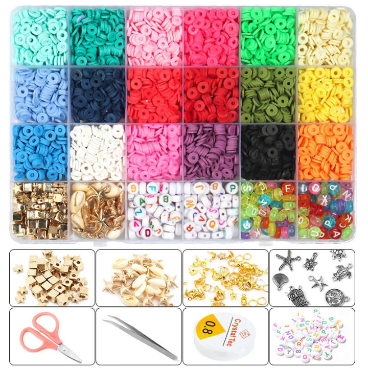 8004800pcs/Box Clay Beads for Jewelry Making Accessories DIY Bracelets