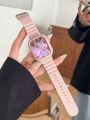 【Pizazzazz】Korea Baby Pink Cute Soft Silicone Sport Band For iwatch 9 7 8 SE 6 5 Girl Strap For Apple Watch 41mm 40mm 38mm 42 44 45mm 49mm. 