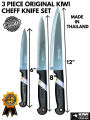 3 PIECE KIWI CHEFF KNIFE SET-PROFESSIONAL KIWI KNIFE 188 MODEL-MADE IN THAILAND KIWI KNIFE SET FOR PROFESSIONAL CHEFFS USE AND KITCHEN USE-IMPORTED KNIFES SET-IMPORTED KIWI KNIFES FOR MEAT AND VEGETABLE CUTTING IPROFESSIONAL RESTAUTANT USE KIWI KNIFE. 