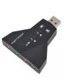 USB Sound Card Dual Output - Black. 