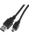 USB 2.0 A to Mini B 5-Pin Data Sync Cable Black. 