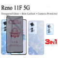 OPPO Reno 11F Matte Privacy Tempered Glass For Reno11F 5G 3 in 1 Camera Lens Glass and Back Film. 