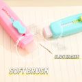 Cute Pencil Eraser Comes With Silicone Swipe Kawaii Design Push-Pull Eraser Correction Tool Stationery. 