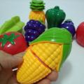 Cutting Fruits And Vegetables Game - 6 Pieces - Multicolor. 