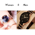 ( 2 Watches )Beautiful Stylish Steel Belt Watch for Girl & Boy (For Couple). 