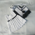 4 pieces Crochet Woolen Dress set for baby girl | CrochetLine. 