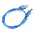 Arduino UNO & Mega USB Cable - Type A to Type B - Blue. 