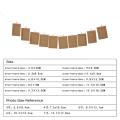 10Pcs DIY Paper Photo Frame Wall Hanging with Clips Picture Photo Frame Album Rope Clip Home Decor. 