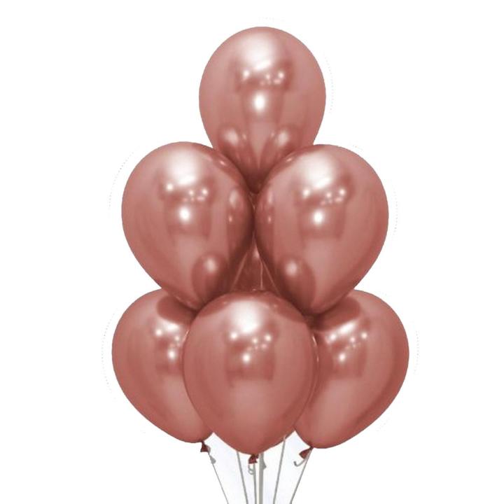 Rose Golden Chrome Balloon / Rose Gold Super Metallic Balloons 10pcs