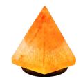 Crystal Rock Himalayan Salt Lamp Pyramid Shape with Wooden Base & 15-Watt Bulb, UL-Approved Switch/Dimmer Cord Wire for Office and Home Decor with Health Benefits. 
