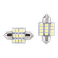 2pcs White 12V 12SMD 31mm LED Bulbs Car Interior Lights Door Reading Dome Light. 