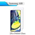 2Pcs Samsung Galaxy A80 Tempered Glass Screen Protector Polish Glass For Samsung Galaxy A80. 
