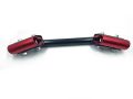 Aluminum 3 Piece Handle Universal Adjustable Handle Bar for Motorcycle Hollow Style For Motorcycle - RED, For Cafe Racers, Honda cd70, cg125, Suzuki etc. 