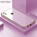 Hontinga for Vivo Y85 Back Cover Luxury 6D Plating Frame Shiny Bling Case Soft Silicone Square Phone Cases. 