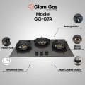 Glam Gas GG 07A  | 3 Burner | Kitchen Gas Stove | Gas Stove. 