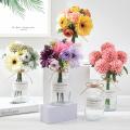 1 Bouquet Artificial Silk Rose Gypsophila Lily Dandelion Peony Flower Branch For Wedding Home Decoration Gift. 