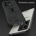 Biruiqu For Xiaomi Redmi Note 13 Pro Hybrid Soft TPU Deer Pattern Leather Shockproof Case Cover. 