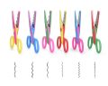 Sensa Zig Zag Pattern Crafting Scissor Large for DIY Art and Craft, Multicolor ( 3Pieces ). 