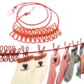 Multi Functional Portable Drying Rope with 12 Clips and 2 Hooks, Travel Clothesline Rope Clothes Hanging Hook, Adjustable. 