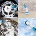 Techmanistan Rechargeable Electric Spin Scrubber With 3 Replaceable Cleaning Brush Heads, Cordless Shower Cleaning Brush with Long Extension Arm, Electric Spin Bathroom Scrubber. 