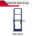Infinix Hot 8 Lite Sim Tray  Infinix Hot 8 SIM Tray Sim Jacket Sim Slot Sim Door For Hot 8 Lite  Infinix Hot 8  - Blue. 