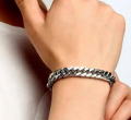 3 Piece Fashion Charm Jewelry For Men Best Quality Stainless steel 3D Bar Stick Locket +Stainless steel Titanium Silver Ring +Stainless steel Silver Chain Bracelet For Boys And Men. 