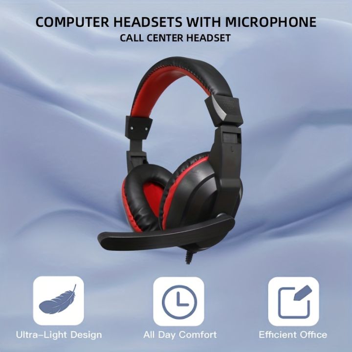 Wired Gaming Headset for PC,PS4,PS5, 3.5mm Over-Ear Headphones with Noise Canceling
