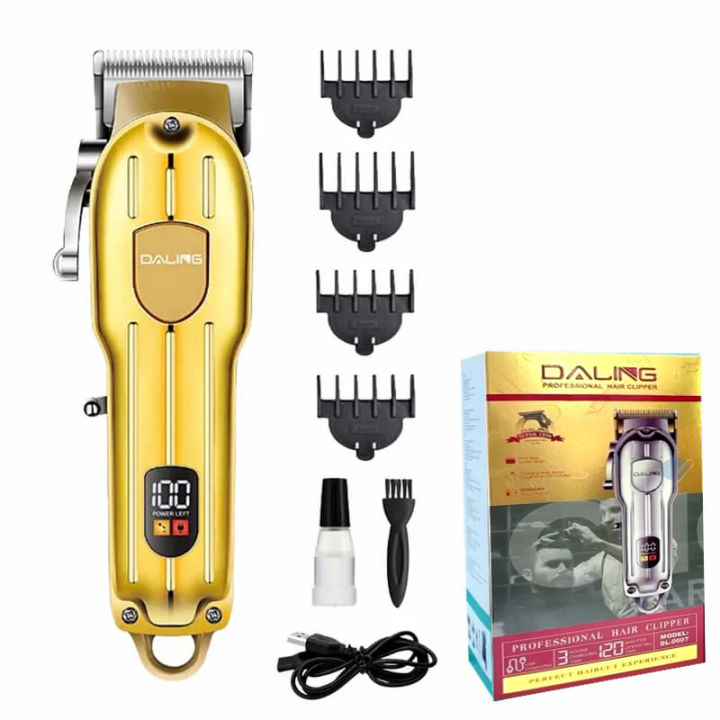 DALING DL-0007 Digital Display Professional Cordless Hair Clippers Trimmer, USB Charging Clipper, 2000mAh Battery, Toggle Switch
