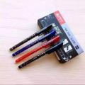 1 pcs/Set 0.5mm Erasable Pen Blue Ink Refill Ballpoint Pen for School Supplies Blue, Red, Black. 