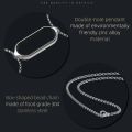 For Xiaomi Mi Band 5 / 6 MIJOBS Metal Pendant Stainless Steel Watch Necklace. 
